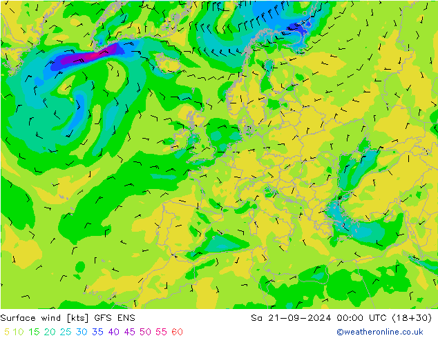  10 m GFS ENS  21.09.2024 00 UTC