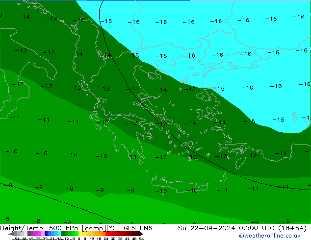 Height/Temp. 500 hPa GFS ENS Su 22.09.2024 00 UTC