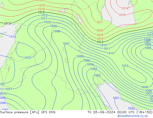 ciśnienie GFS ENS czw. 26.09.2024 00 UTC