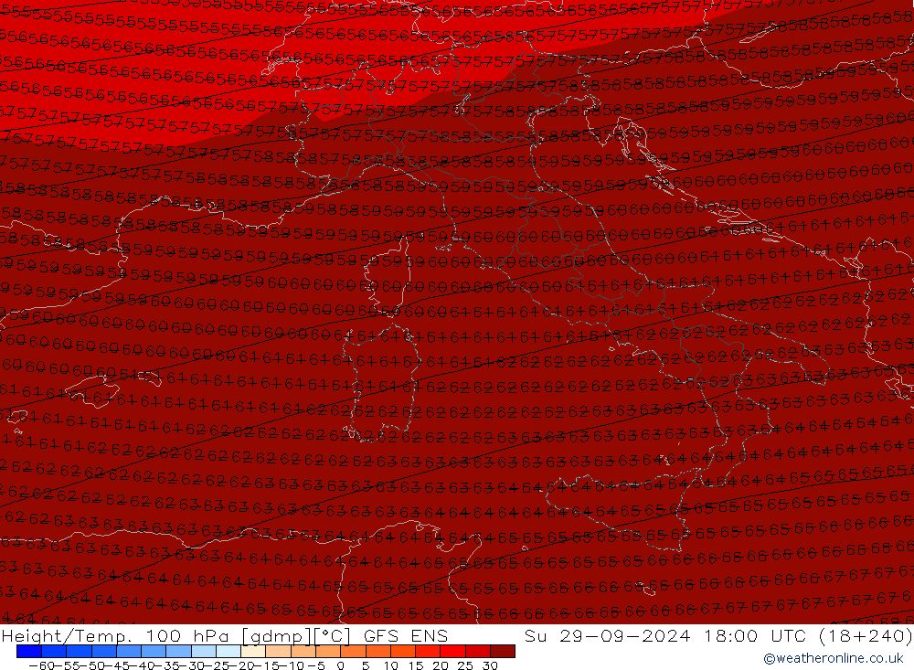 Height/Temp. 100 hPa GFS ENS Su 29.09.2024 18 UTC