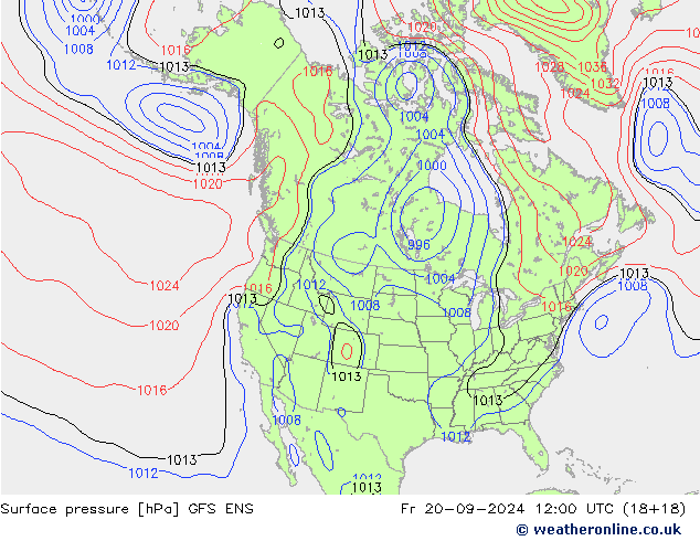 Bodendruck GFS ENS Fr 20.09.2024 12 UTC