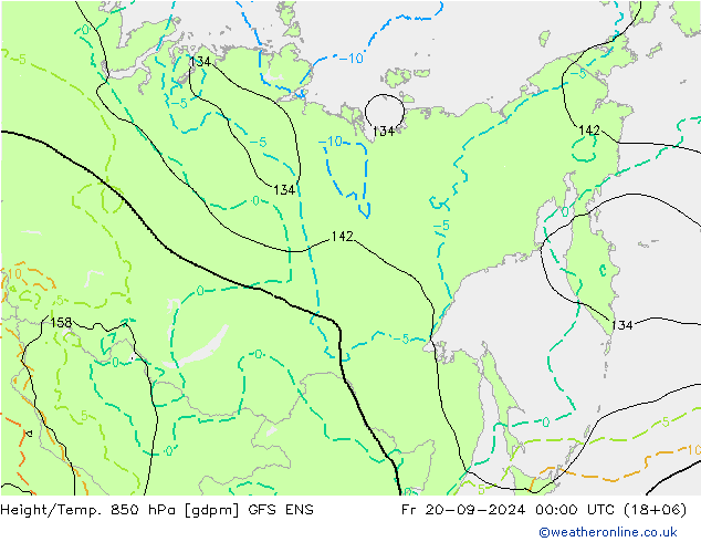 Height/Temp. 850 hPa GFS ENS Fr 20.09.2024 00 UTC