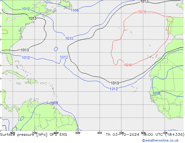 Luchtdruk (Grond) GFS ENS do 03.10.2024 18 UTC