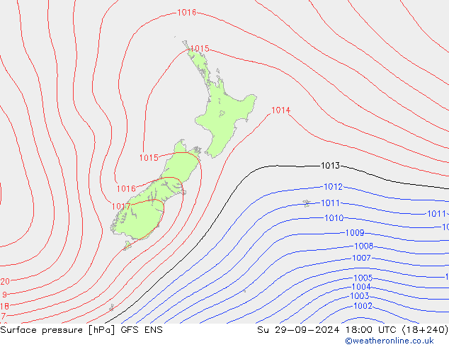 Surface pressure GFS ENS Su 29.09.2024 18 UTC