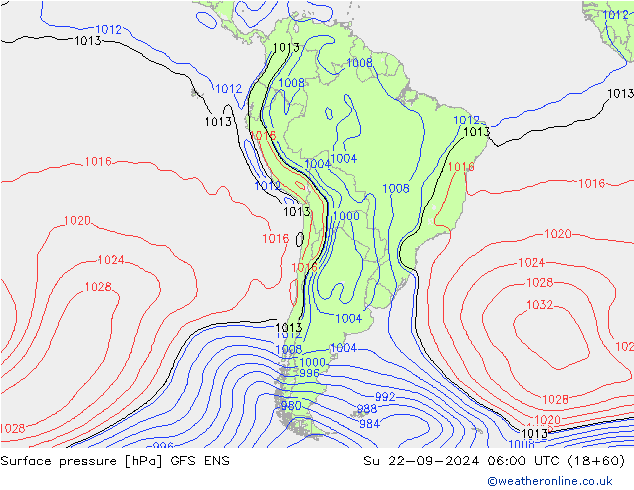 Bodendruck GFS ENS So 22.09.2024 06 UTC