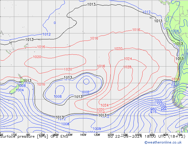 Luchtdruk (Grond) GFS ENS zo 22.09.2024 18 UTC