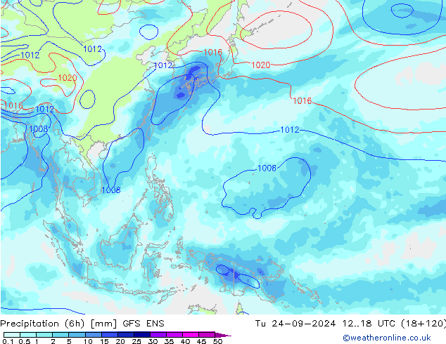 Precipitação (6h) GFS ENS Ter 24.09.2024 18 UTC