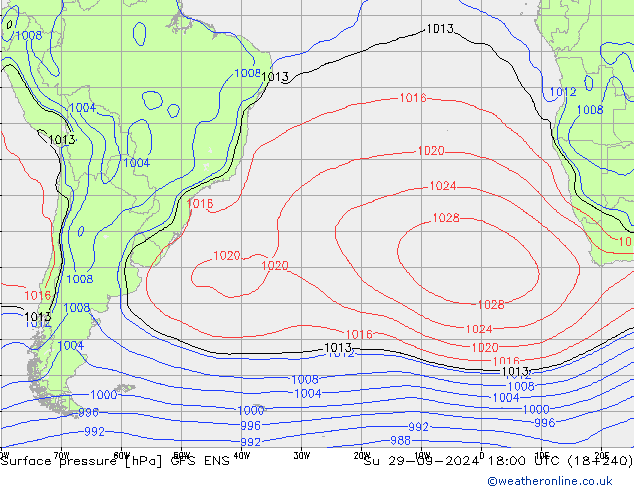 pression de l'air GFS ENS dim 29.09.2024 18 UTC