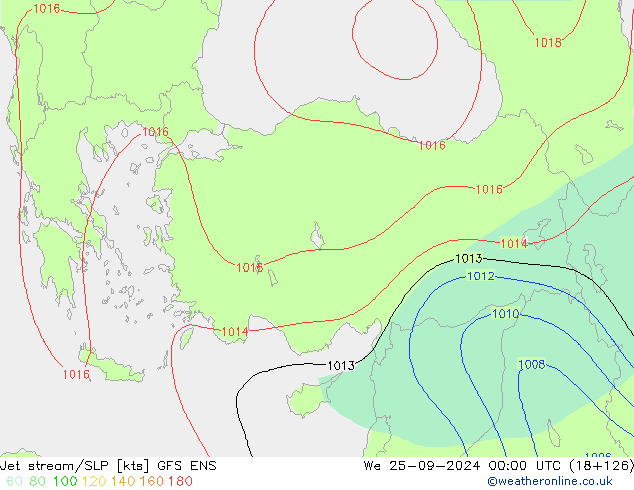 Straalstroom/SLP GFS ENS wo 25.09.2024 00 UTC