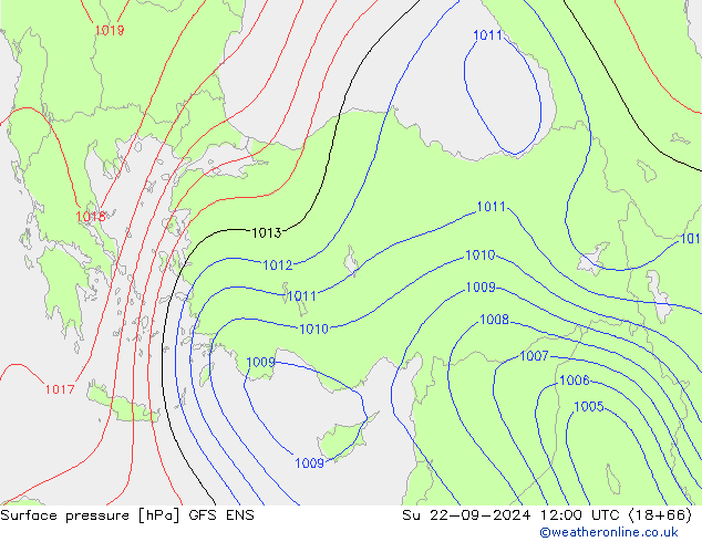 pression de l'air GFS ENS dim 22.09.2024 12 UTC