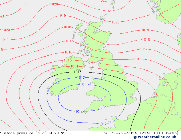 pression de l'air GFS ENS dim 22.09.2024 12 UTC