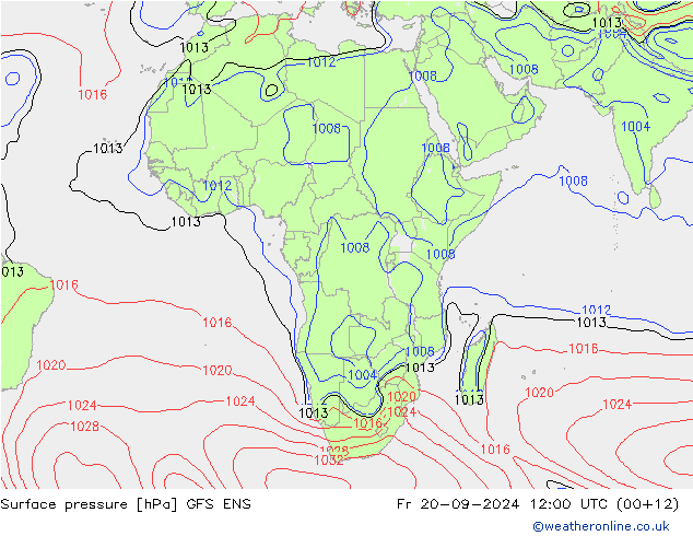 Surface pressure GFS ENS Fr 20.09.2024 12 UTC