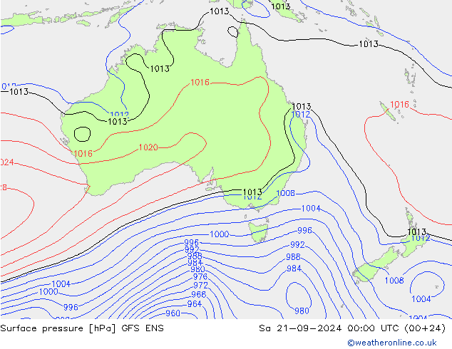 pression de l'air GFS ENS sam 21.09.2024 00 UTC