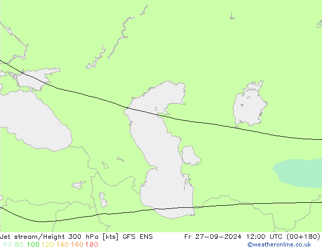 Courant-jet GFS ENS ven 27.09.2024 12 UTC