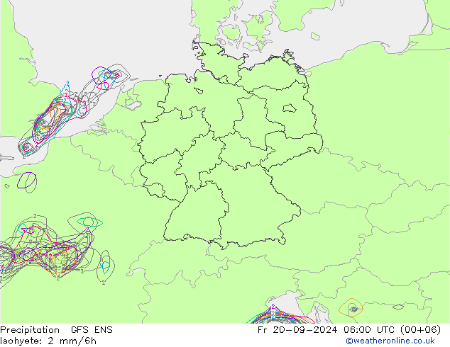 Srážky GFS ENS Pá 20.09.2024 06 UTC