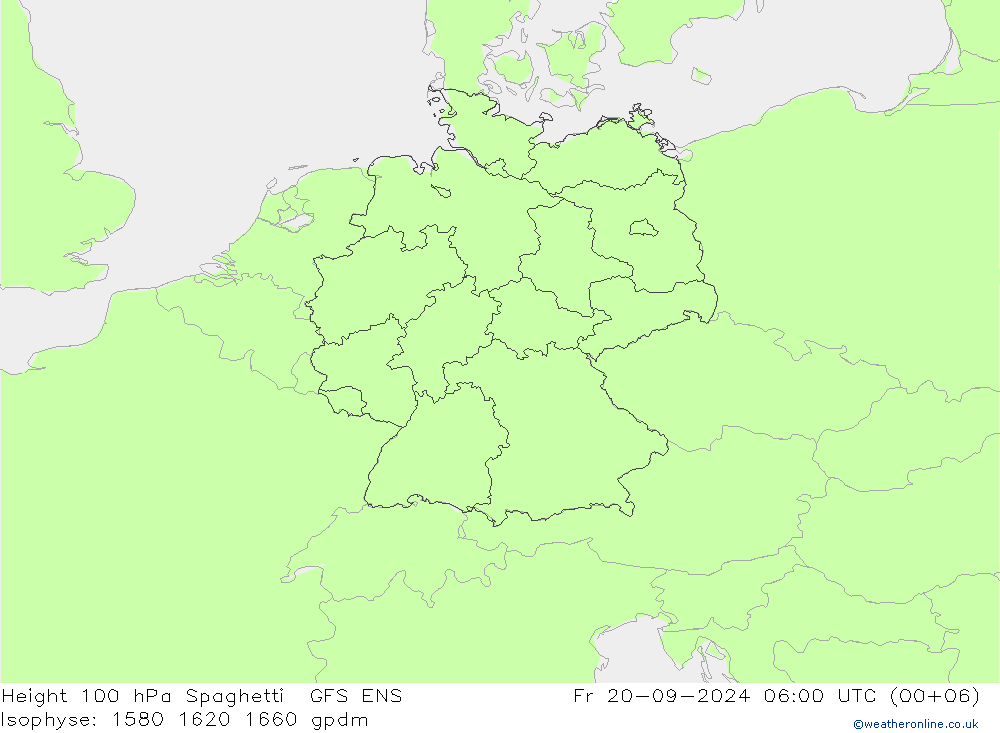 Height 100 hPa Spaghetti GFS ENS Fr 20.09.2024 06 UTC