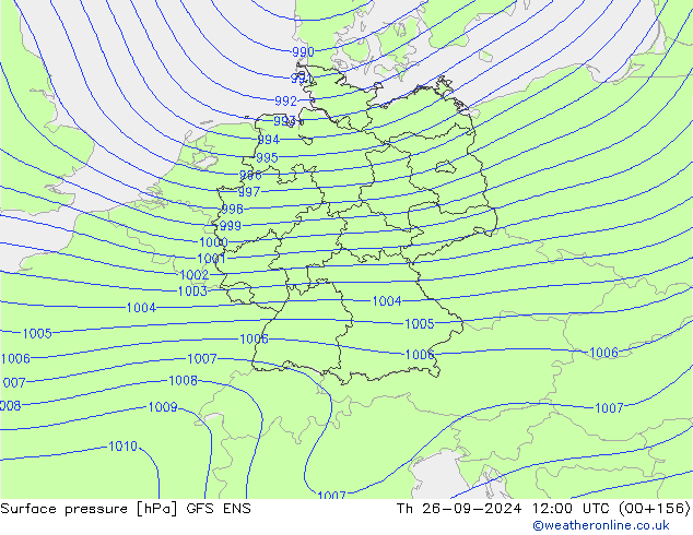 Bodendruck GFS ENS Do 26.09.2024 12 UTC