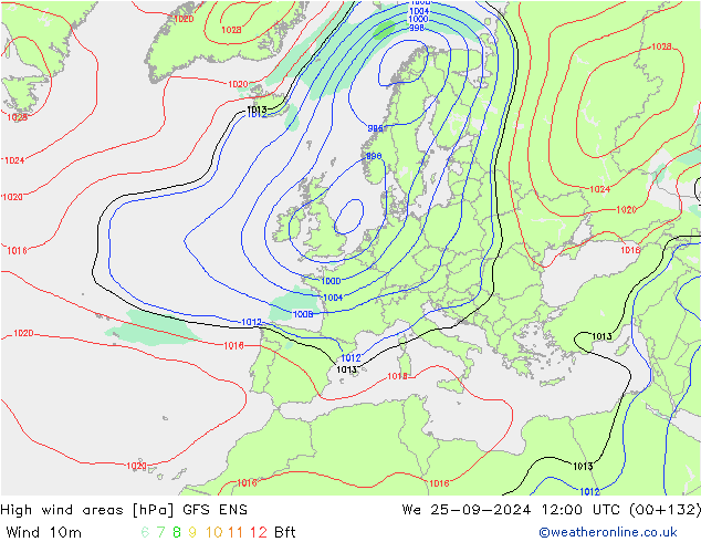 Sturmfelder GFS ENS Mi 25.09.2024 12 UTC