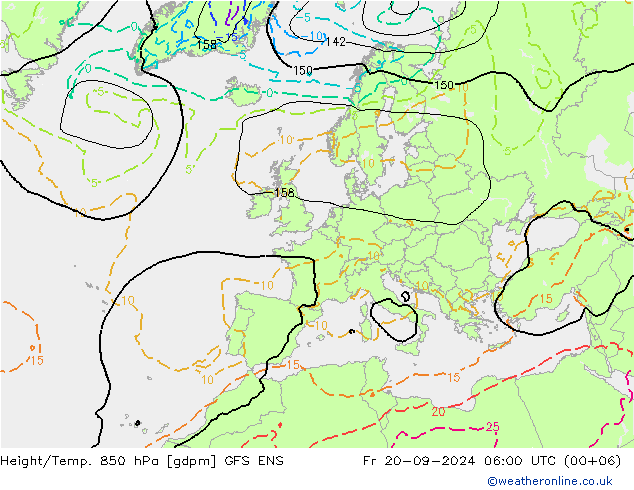 Height/Temp. 850 hPa GFS ENS Fr 20.09.2024 06 UTC