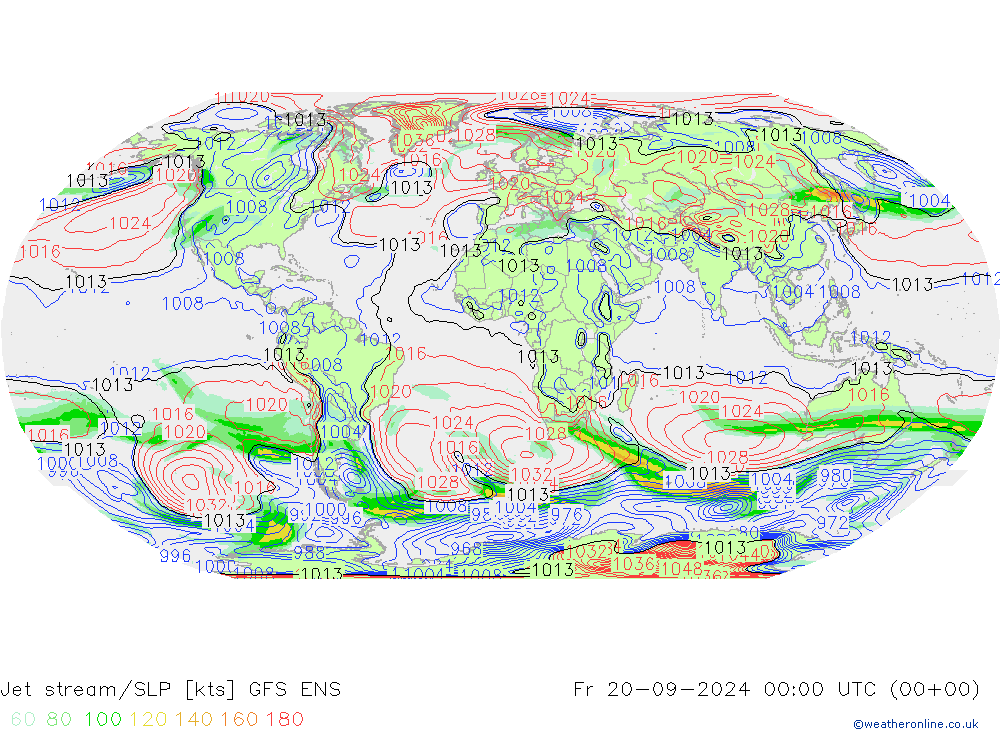 Courant-jet GFS ENS ven 20.09.2024 00 UTC