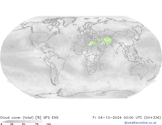 Cloud cover (total) GFS ENS Fr 04.10.2024 00 UTC