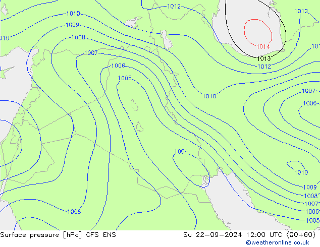 приземное давление GFS ENS Вс 22.09.2024 12 UTC