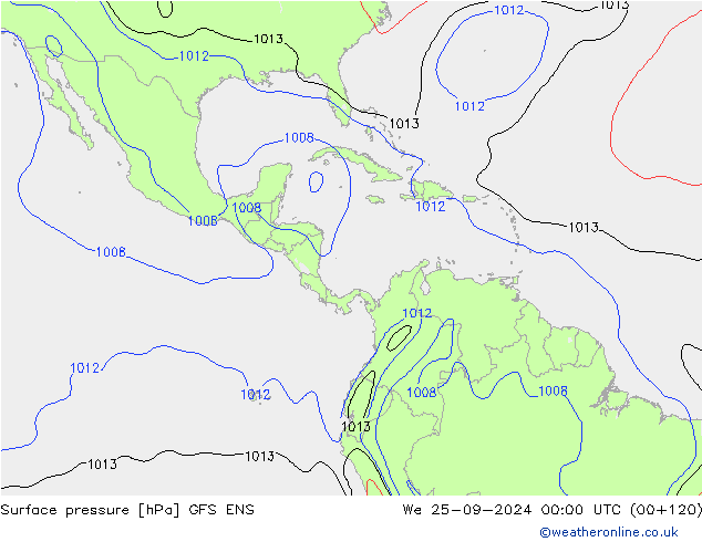 приземное давление GFS ENS ср 25.09.2024 00 UTC