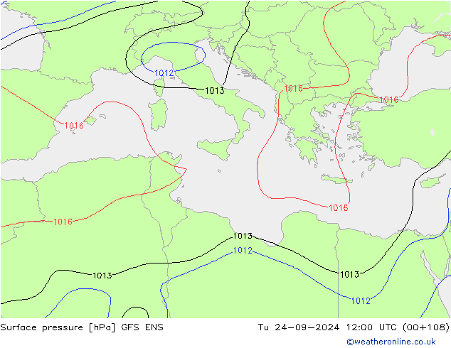 Yer basıncı GFS ENS Sa 24.09.2024 12 UTC