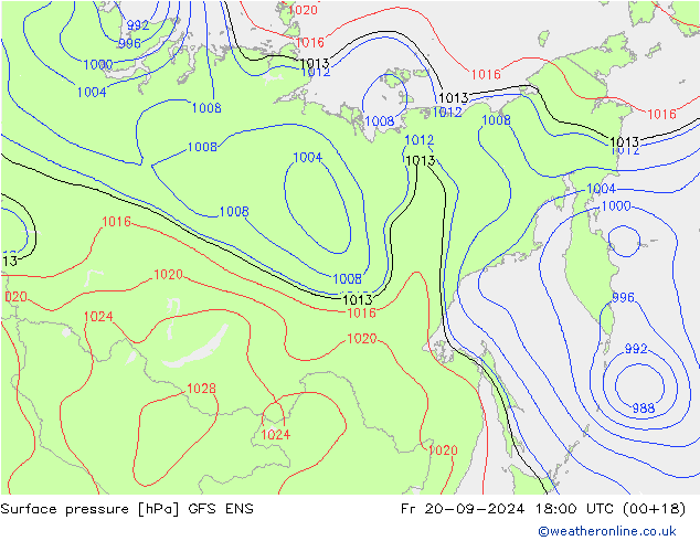 Yer basıncı GFS ENS Cu 20.09.2024 18 UTC