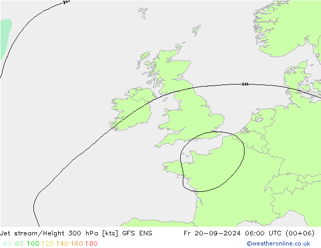 Prąd strumieniowy GFS ENS pt. 20.09.2024 06 UTC