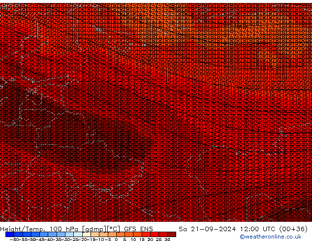 Height/Temp. 100 hPa GFS ENS Sa 21.09.2024 12 UTC