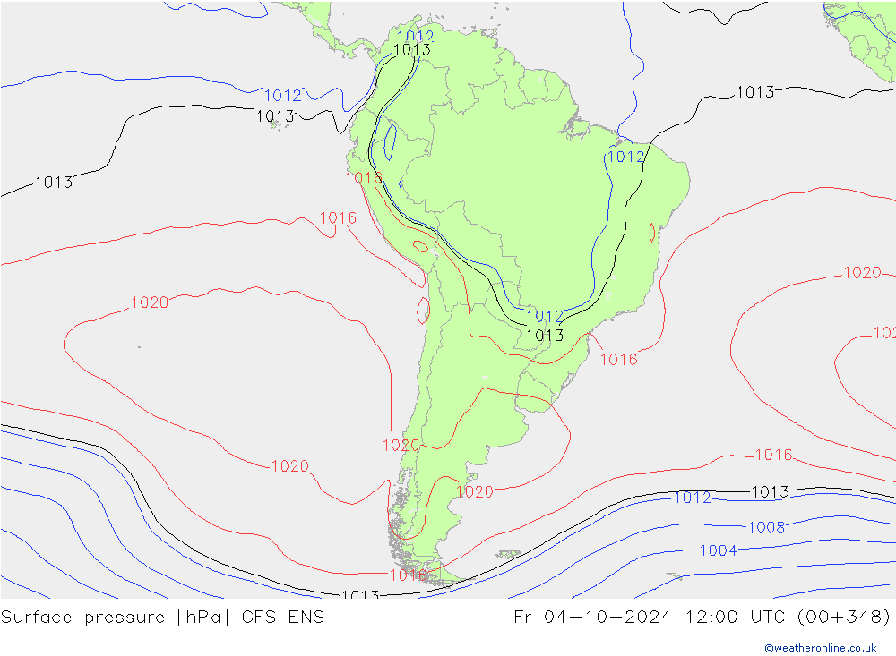 Yer basıncı GFS ENS Cu 04.10.2024 12 UTC