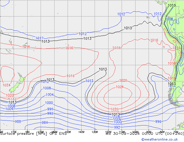 Bodendruck GFS ENS Mo 30.09.2024 00 UTC