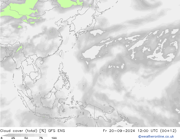 Wolken (gesamt) GFS ENS Fr 20.09.2024 12 UTC