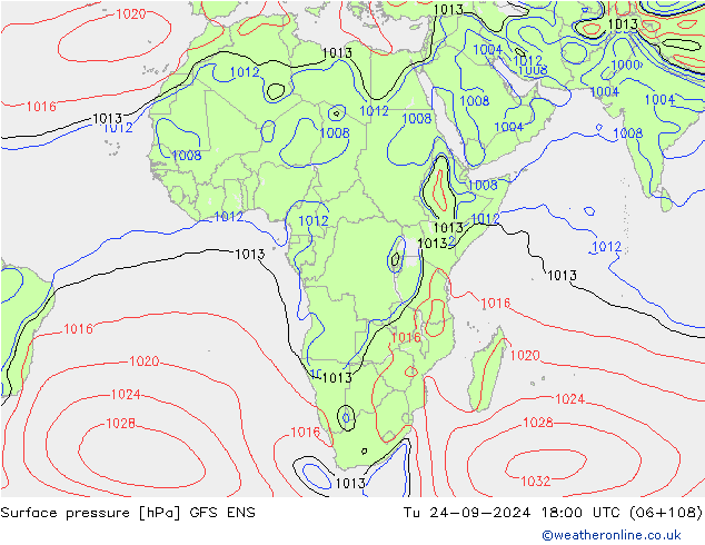 Presión superficial GFS ENS mar 24.09.2024 18 UTC