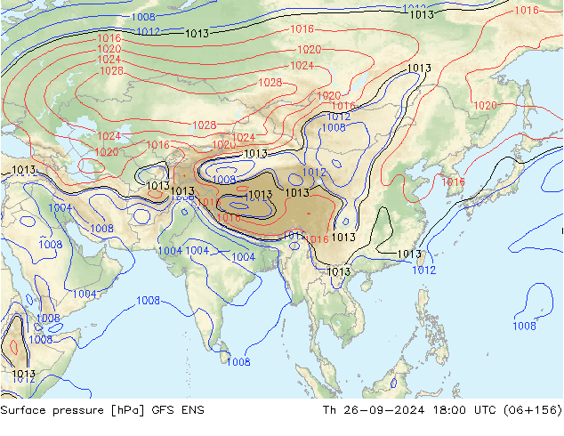 Luchtdruk (Grond) GFS ENS do 26.09.2024 18 UTC