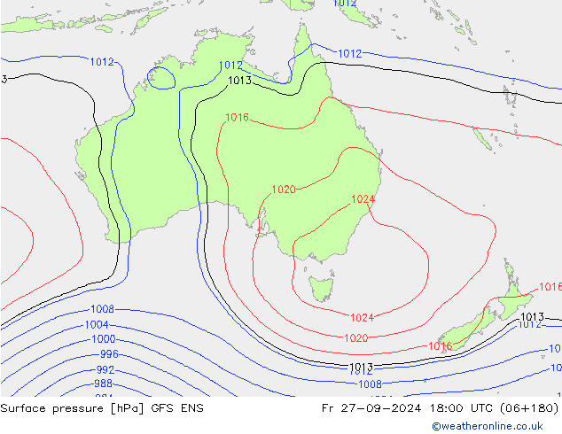 Yer basıncı GFS ENS Cu 27.09.2024 18 UTC