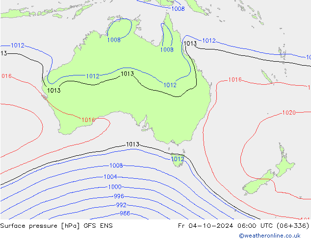 Surface pressure GFS ENS Fr 04.10.2024 06 UTC