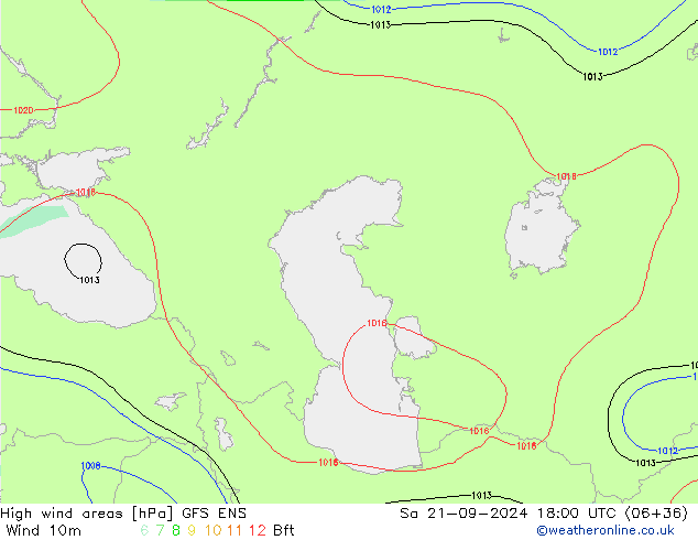 High wind areas GFS ENS sam 21.09.2024 18 UTC