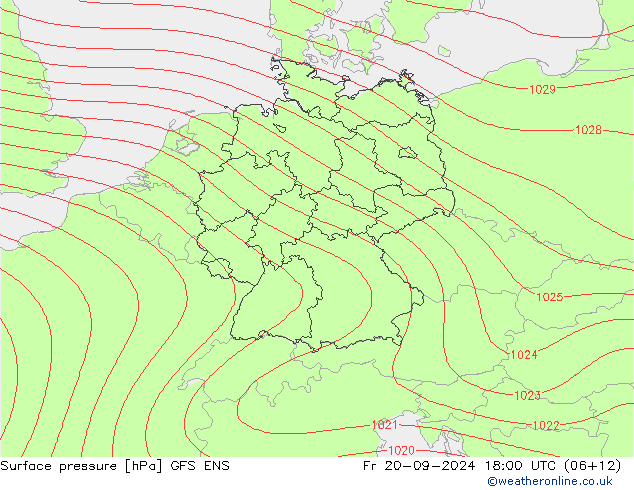 Bodendruck GFS ENS Fr 20.09.2024 18 UTC