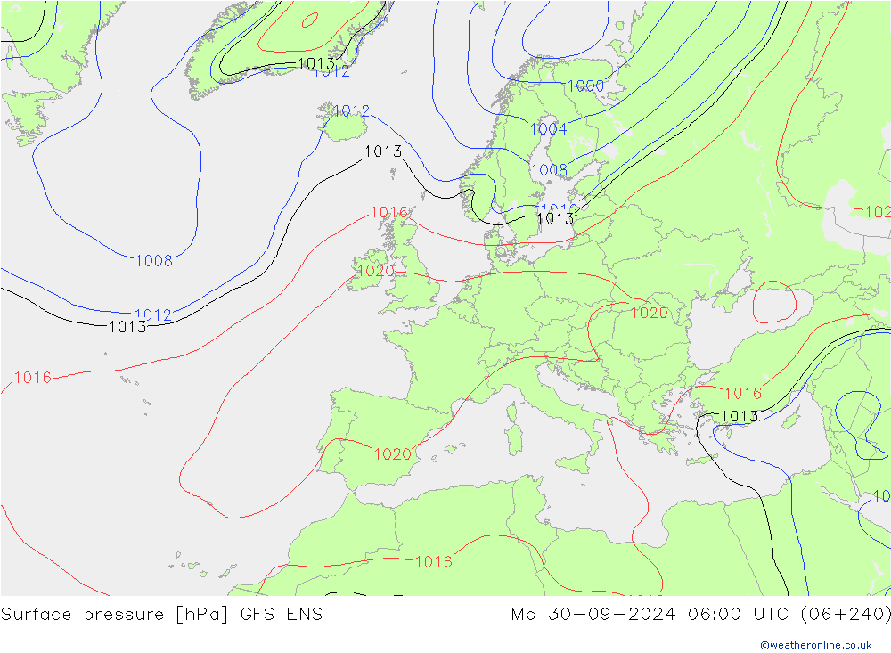 Bodendruck GFS ENS Mo 30.09.2024 06 UTC