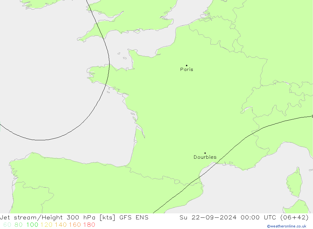 джет GFS ENS Вс 22.09.2024 00 UTC