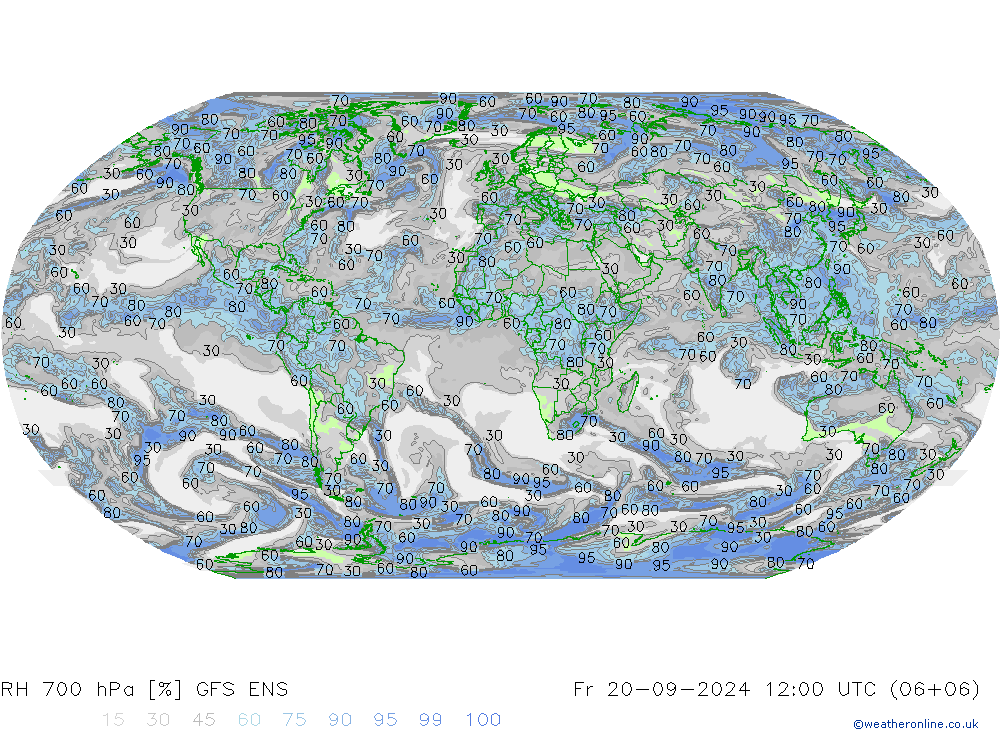 RH 700 hPa GFS ENS Fr 20.09.2024 12 UTC