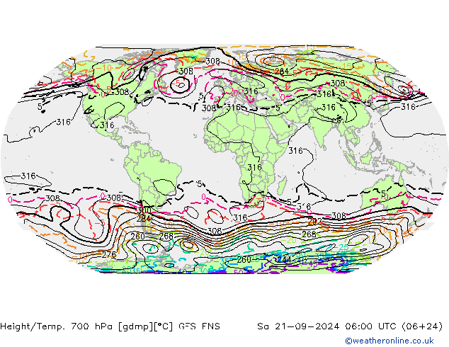 Height/Temp. 700 hPa GFS ENS Sa 21.09.2024 06 UTC