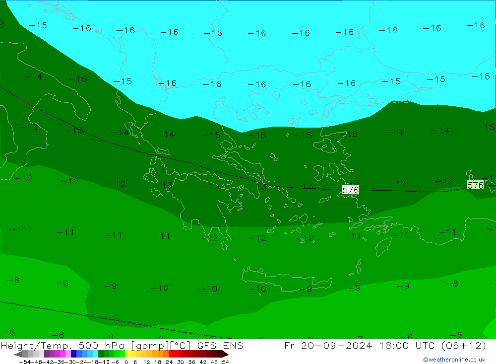 Yükseklik/Sıc. 500 hPa GFS ENS Cu 20.09.2024 18 UTC