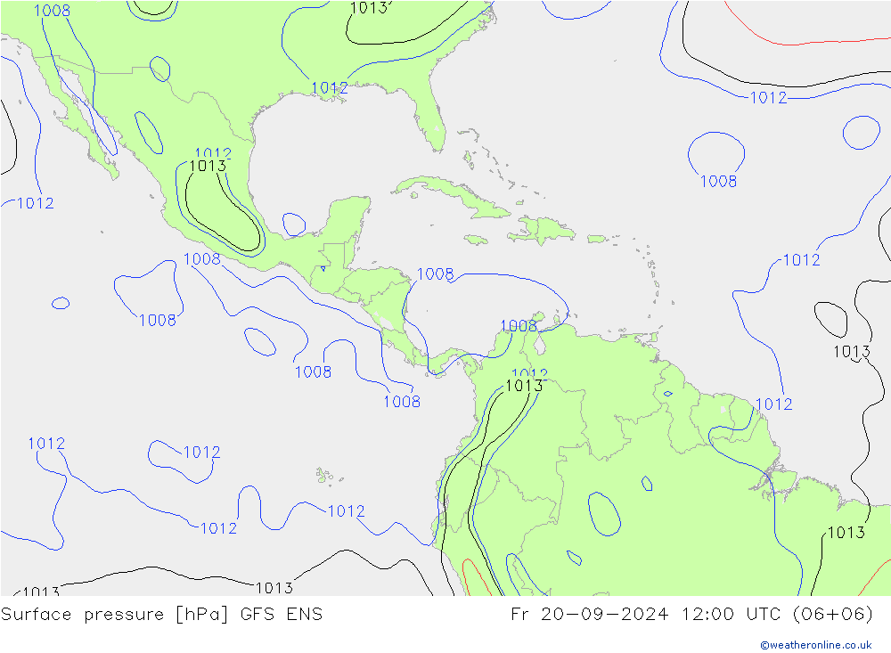 Pressione al suolo GFS ENS ven 20.09.2024 12 UTC