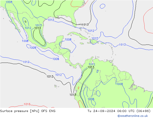 Yer basıncı GFS ENS Sa 24.09.2024 06 UTC