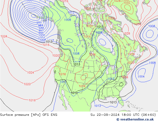 Luchtdruk (Grond) GFS ENS zo 22.09.2024 18 UTC