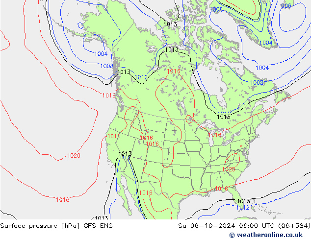 pressão do solo GFS ENS Dom 06.10.2024 06 UTC