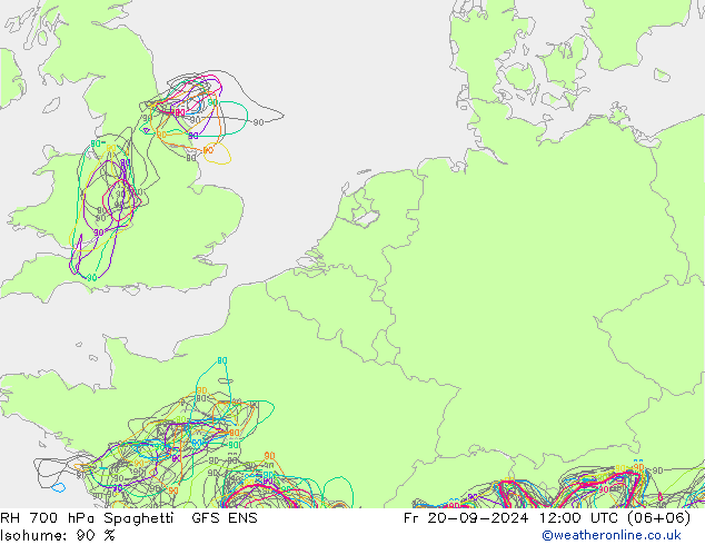 700 hPa Nispi Nem Spaghetti GFS ENS Cu 20.09.2024 12 UTC